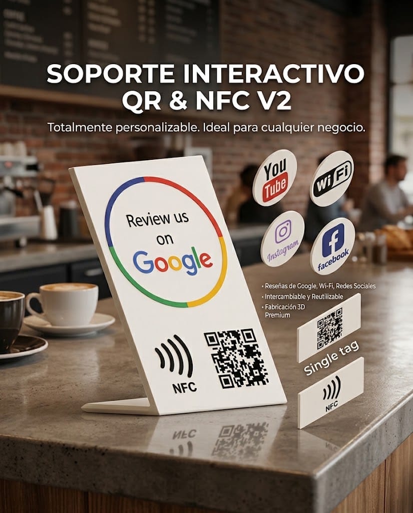 Stand Interactivo de Reseñas y Redes 